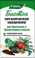 Органическое удобрение "Биотон" для цветочных и декоративных культур, 3 л